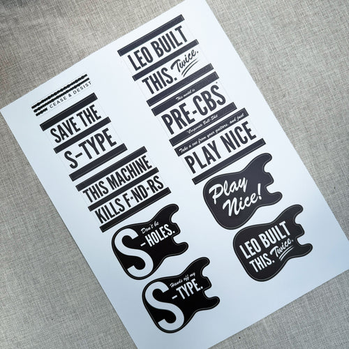 S-Type Protest Stickers (Set of 10 Designs)